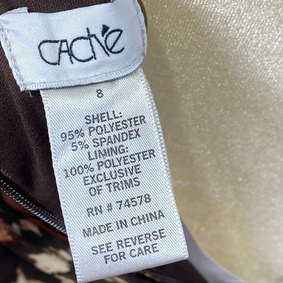 Cache Dress Body Con Animal Print Dress Belted Size 8 New With Tag - Picture 9 of 10